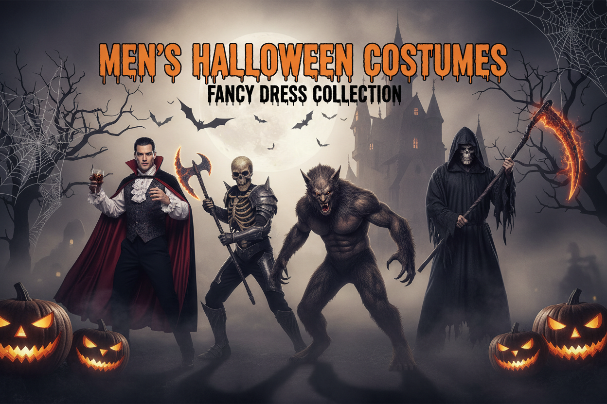 Men's Halloween costumes London – scary and funny fancy dress outfits at Fancy Dress Town SE16