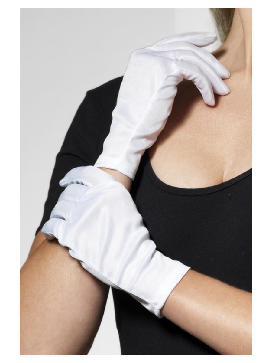 Short White Gloves - 1