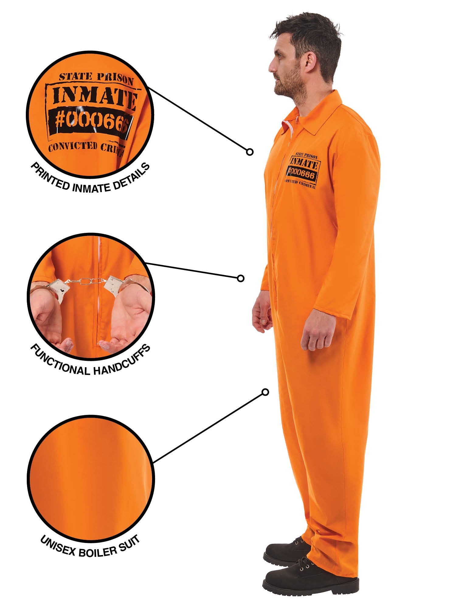 Orange Convict Boiler Suit 3