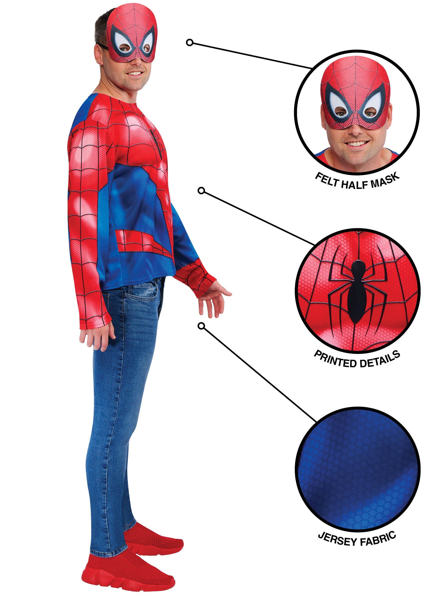 Spider-Man Top And Half Mask 3