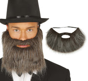 GREY BEARD AND MOUSTACHE WITH ELASTIC GU
