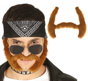 BROWN MOUSTACHE AND SIDEBURNS