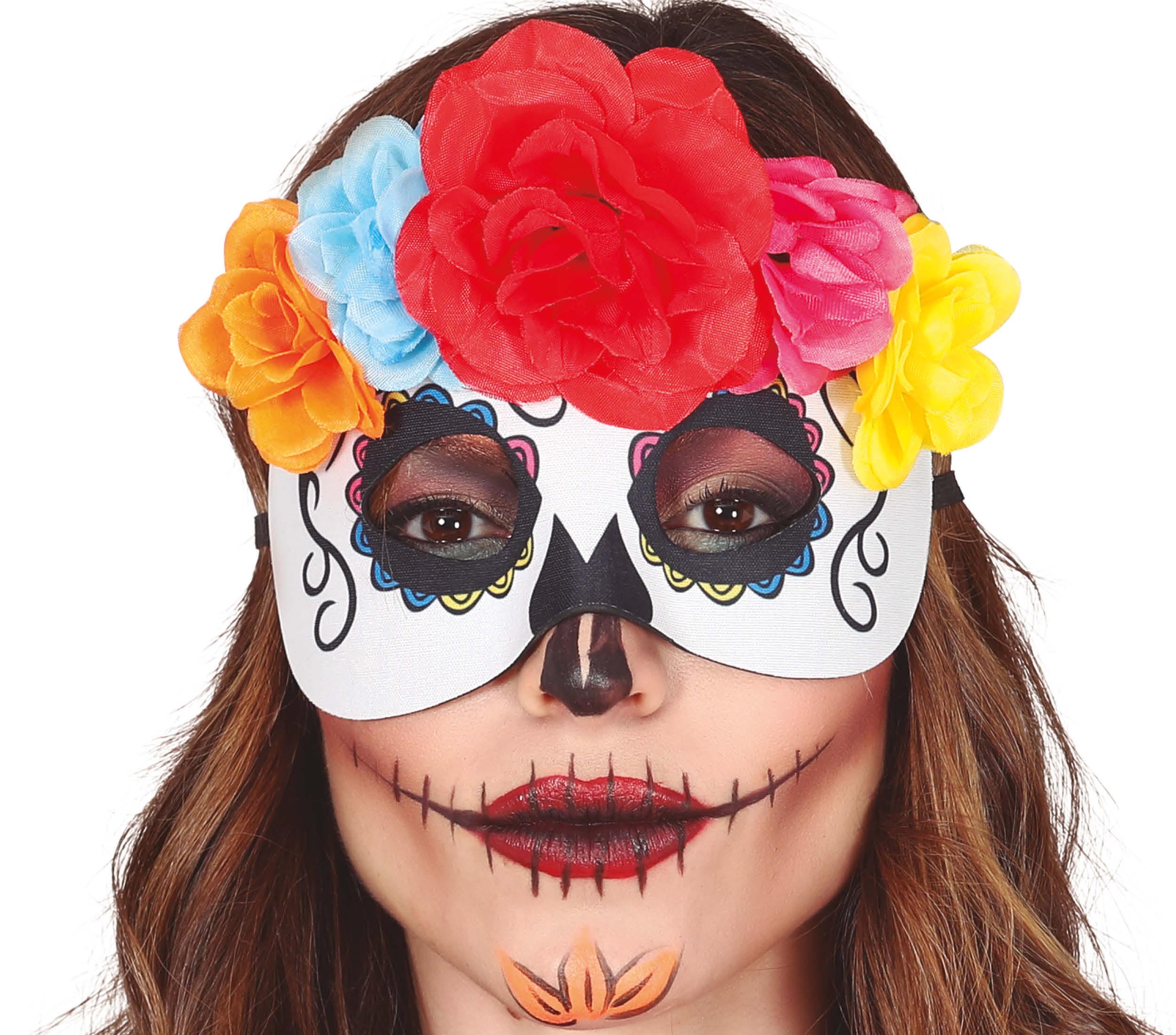 "LA CATRINA" WITH FLOWERS MASK