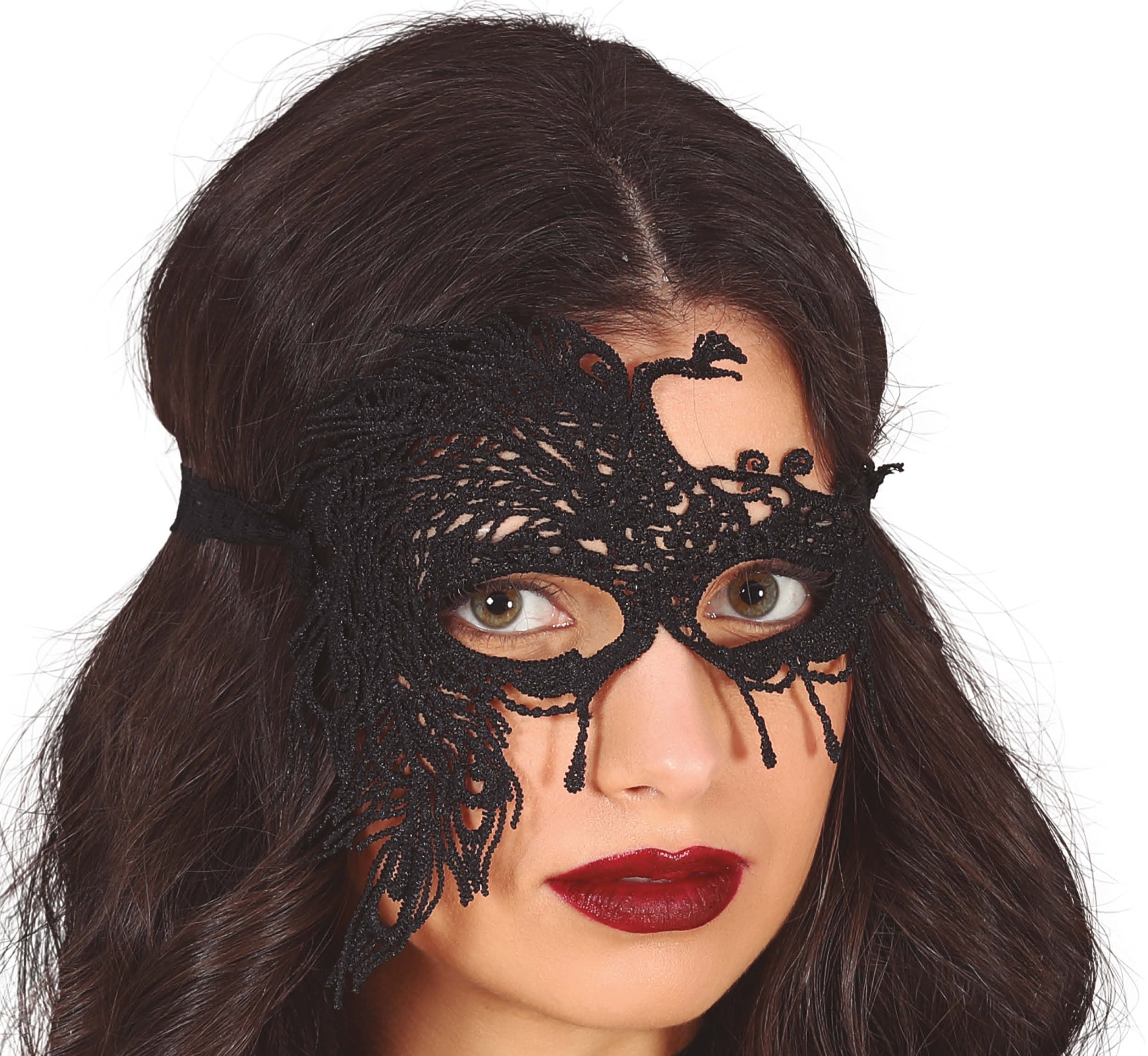BLACK LACE MASK