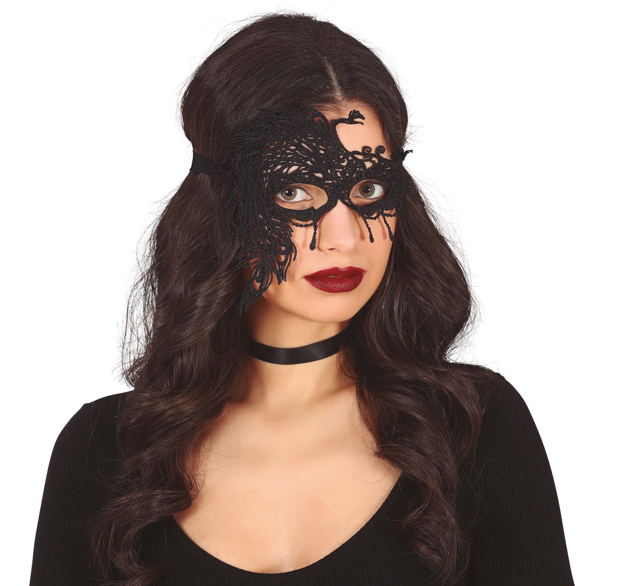 BLACK LACE MASK