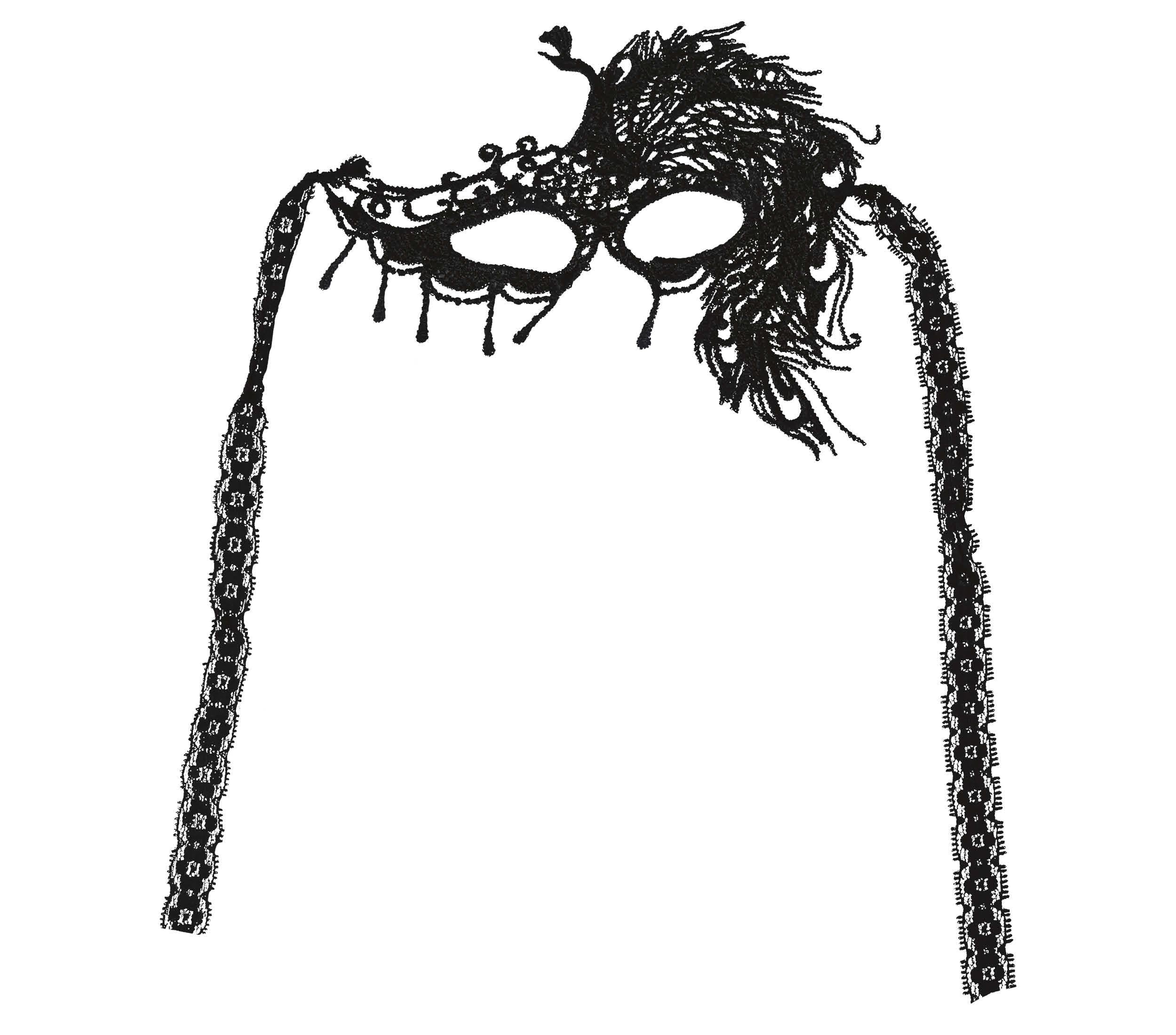 BLACK LACE MASK