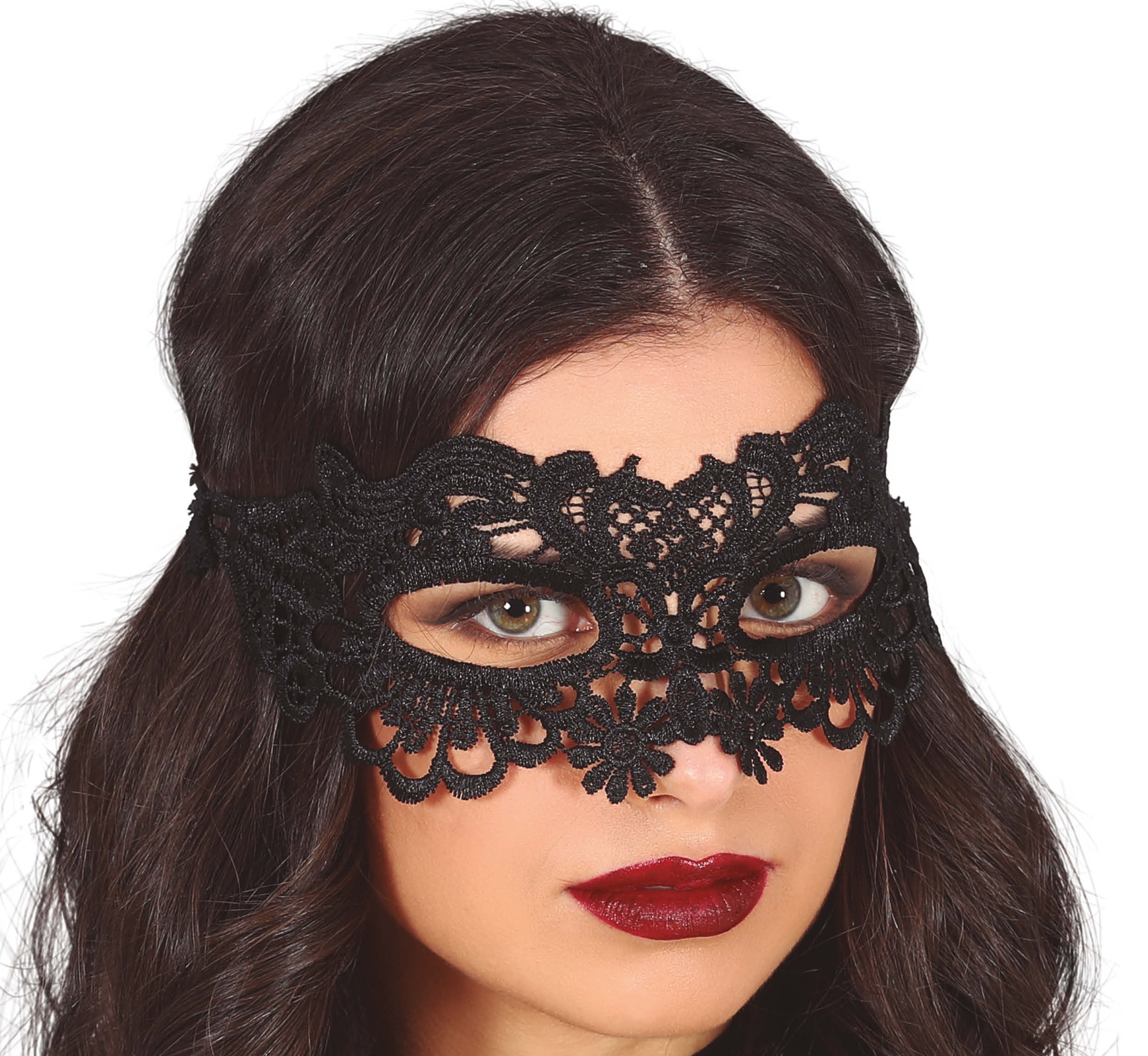 BLACK LACE MASK