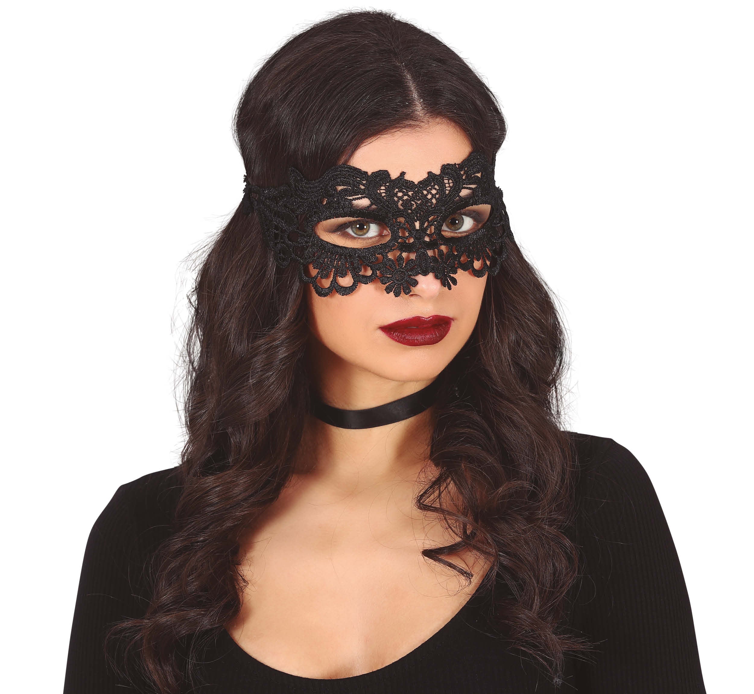 BLACK LACE MASK
