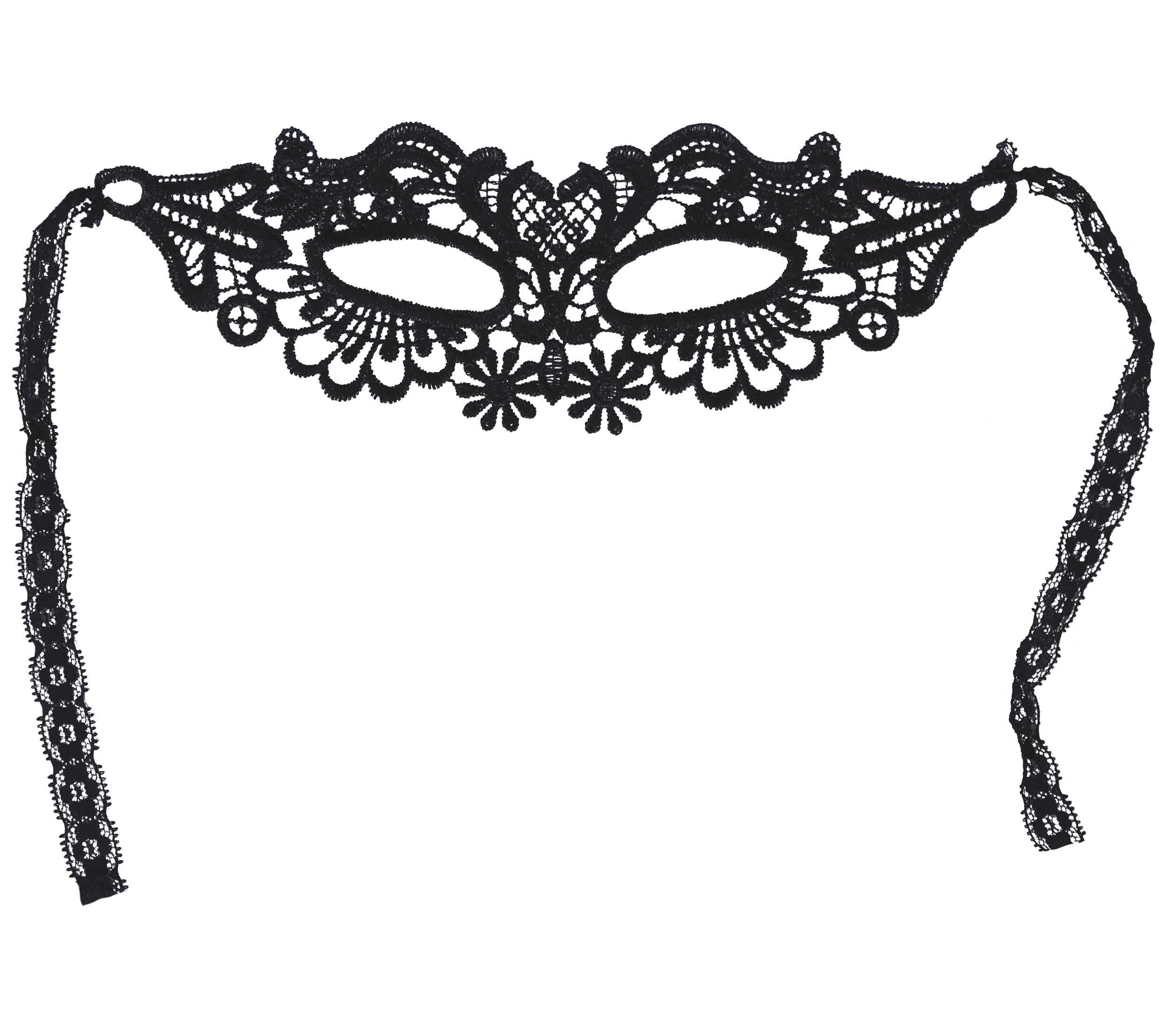 BLACK LACE MASK