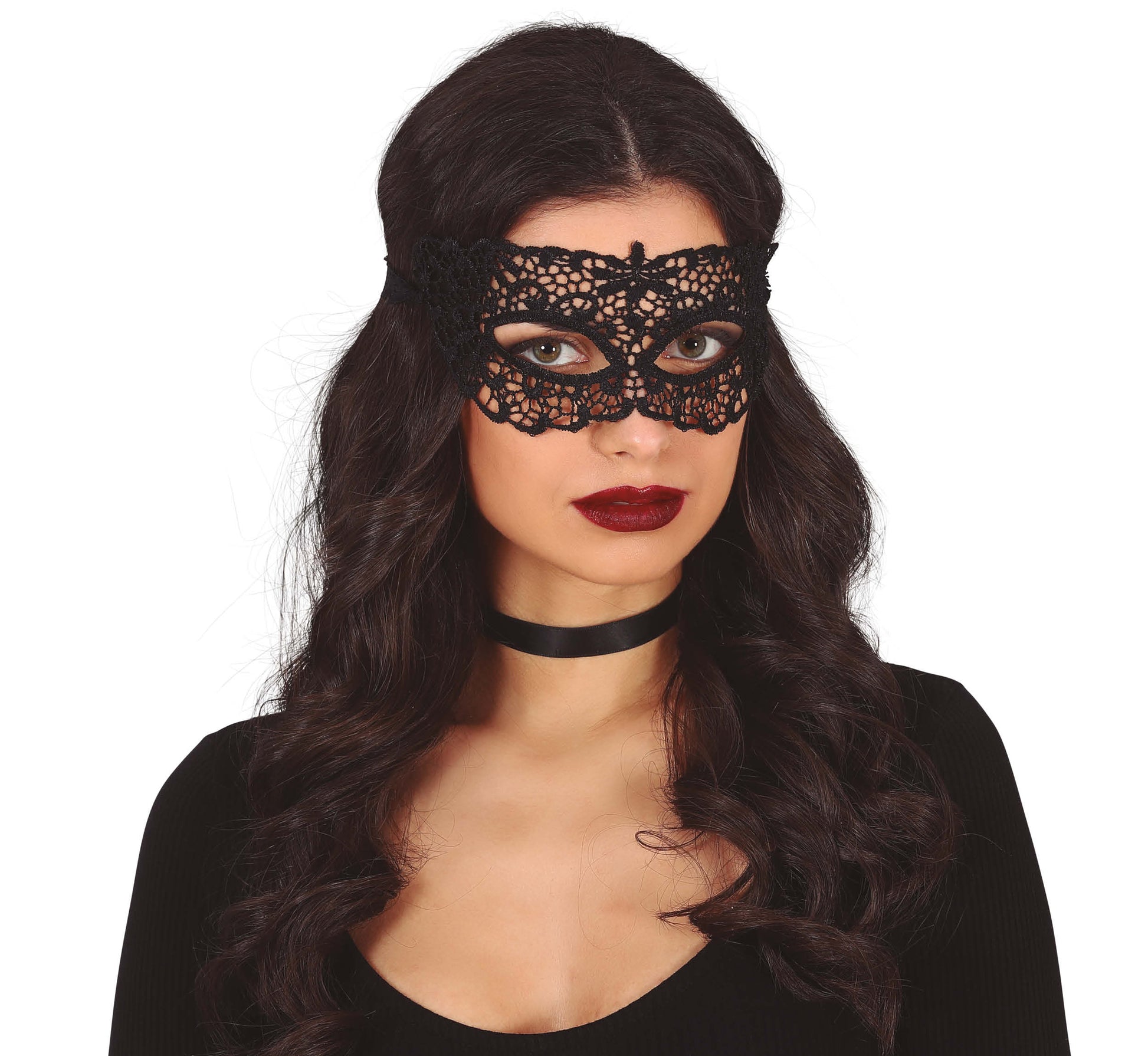 BLACK LACE MASK