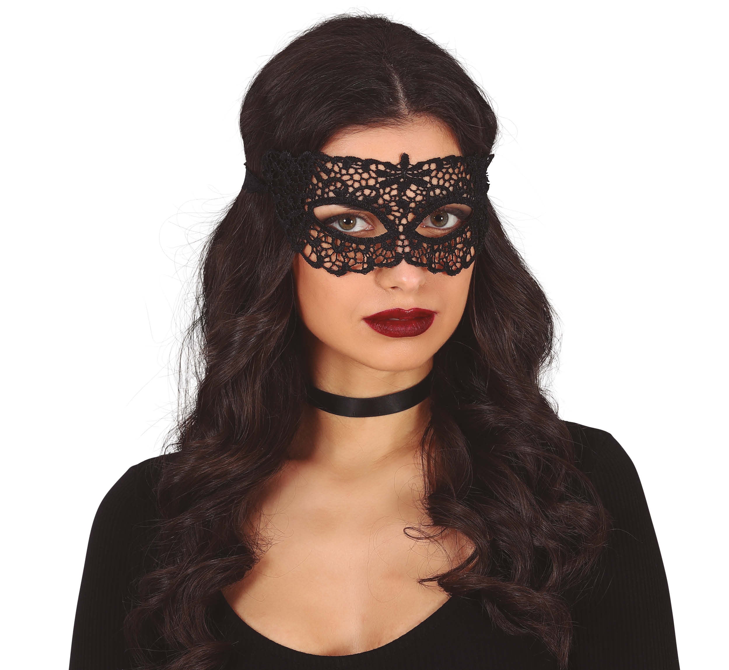 BLACK LACE MASK