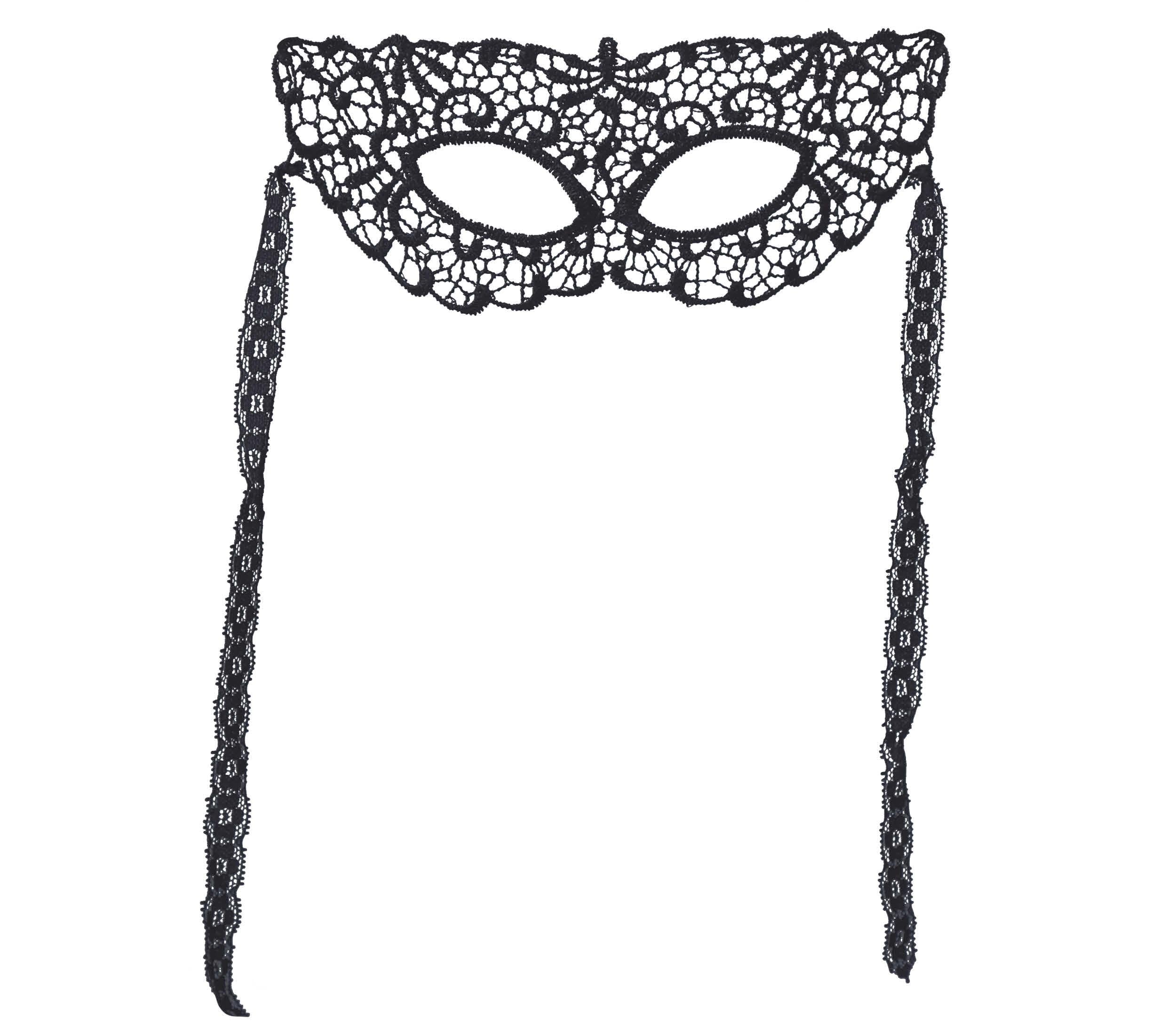 BLACK LACE MASK