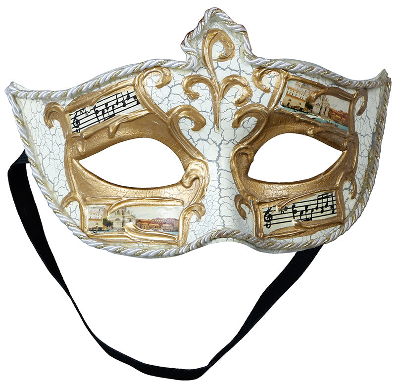 VENETIAN MASK WITH SHEET MUSIC