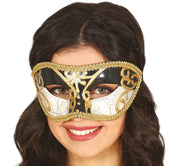 BLACK AND WHITE VENETIAN MASK