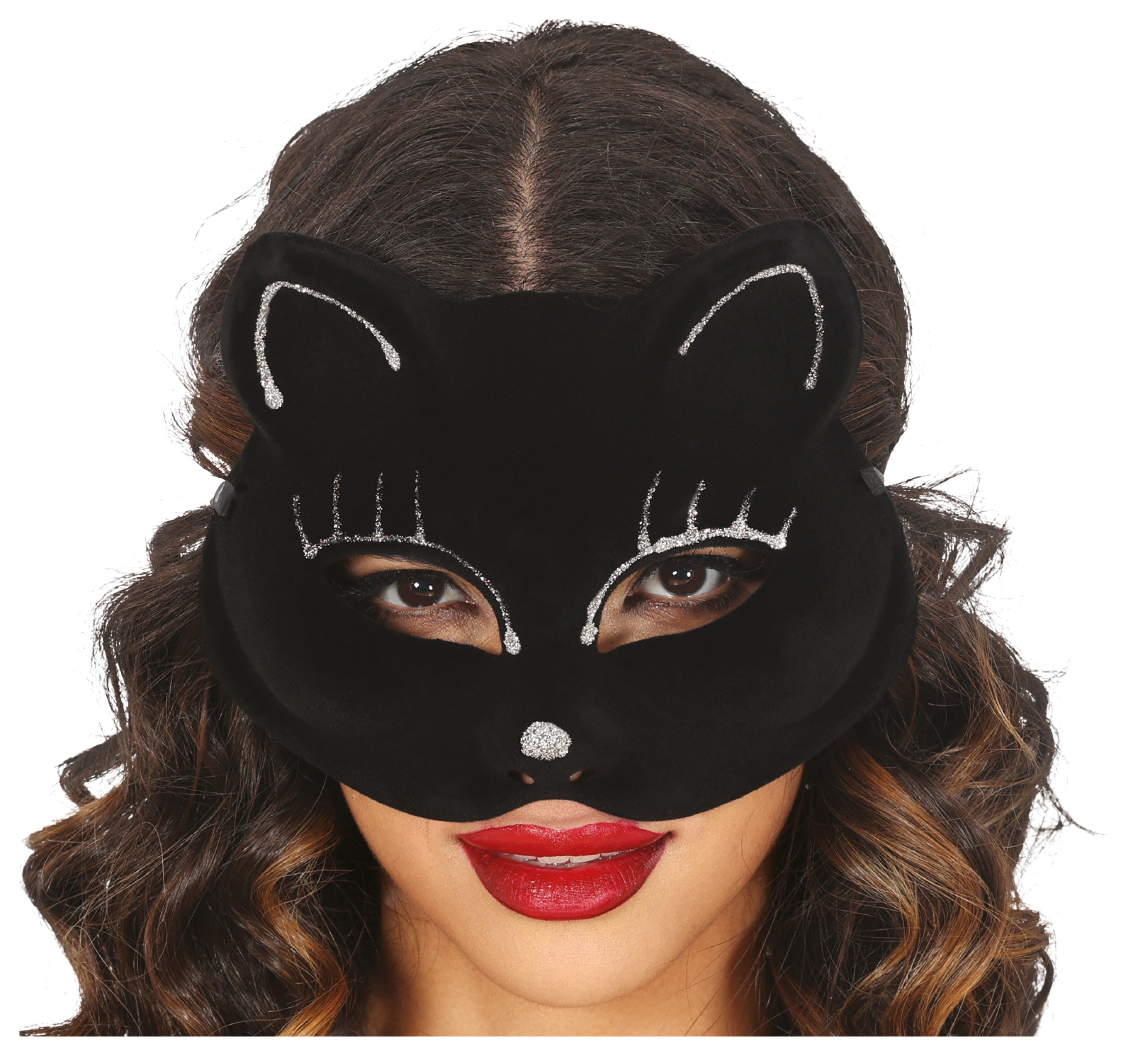BLACK VELVET CAT MASK