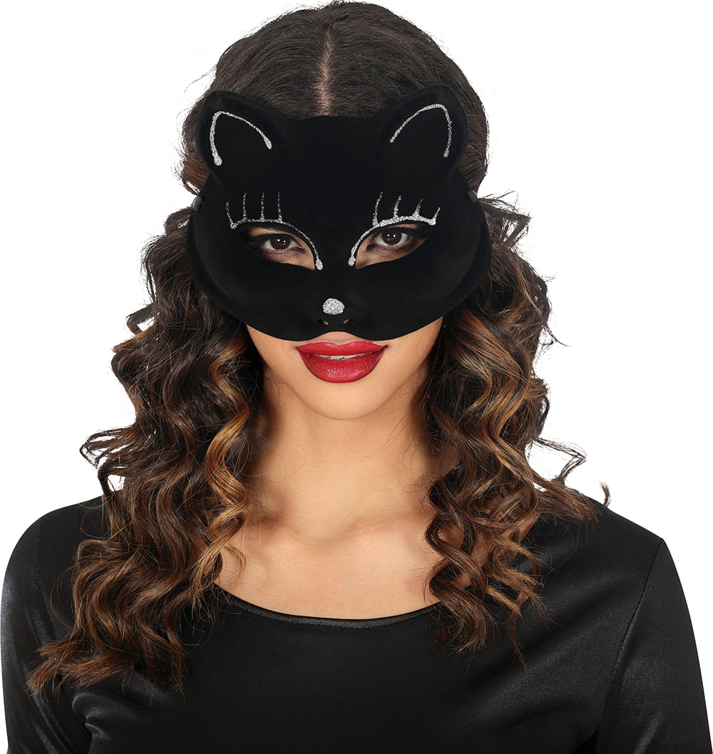 BLACK VELVET CAT MASK