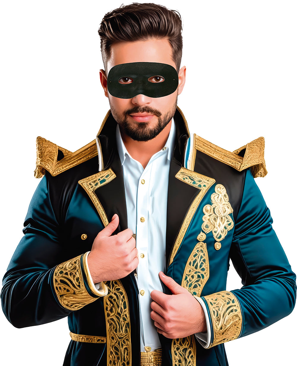 “EXTRA” BLACK SILK COLUMBINE MASK