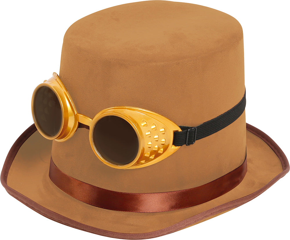 STEAMPUNK HAT WITH GLASSES, VELVET
