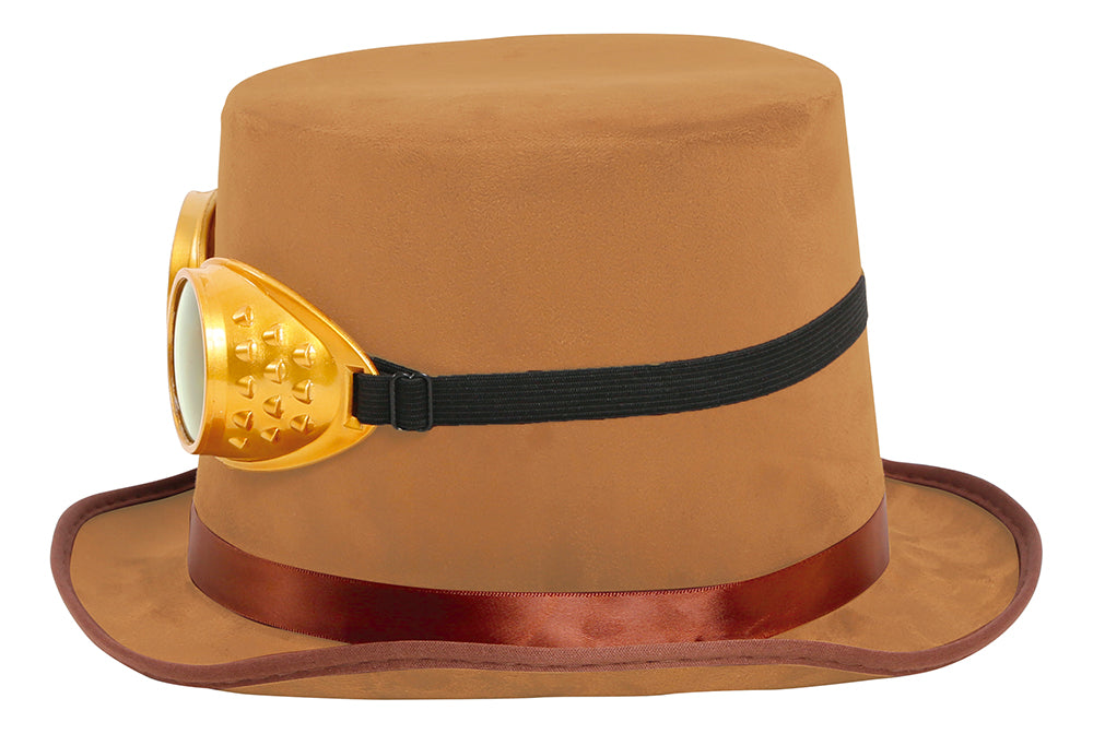 STEAMPUNK HAT WITH GLASSES, VELVET