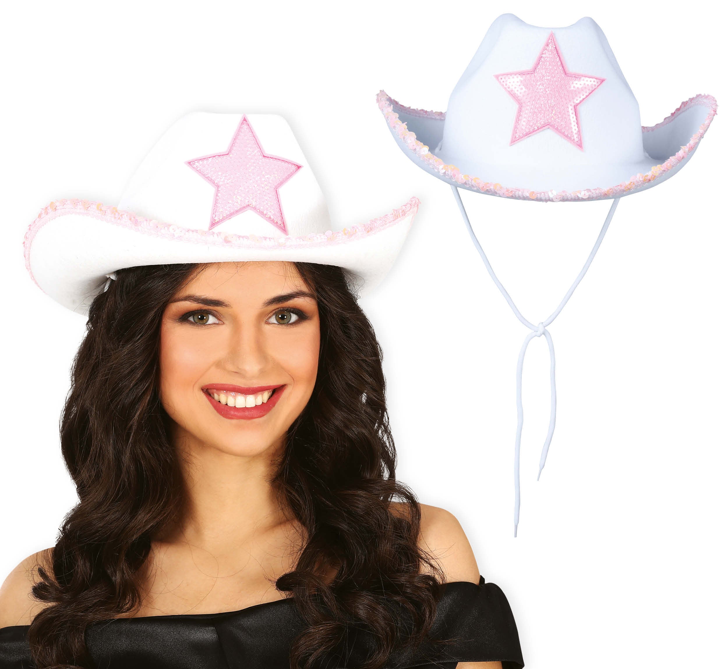 WHITE COWBOY HAT WITH STAR