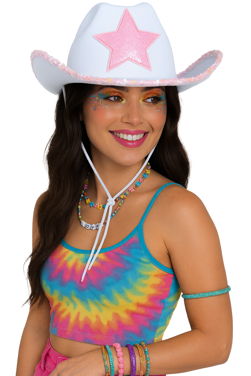 WHITE COWBOY HAT WITH STAR