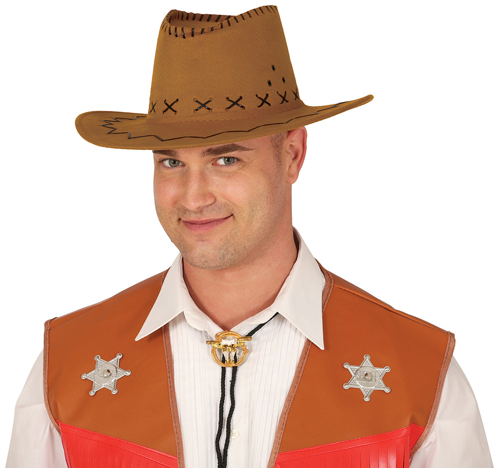 SYNTHETIC LEATHER COWBOY HAT