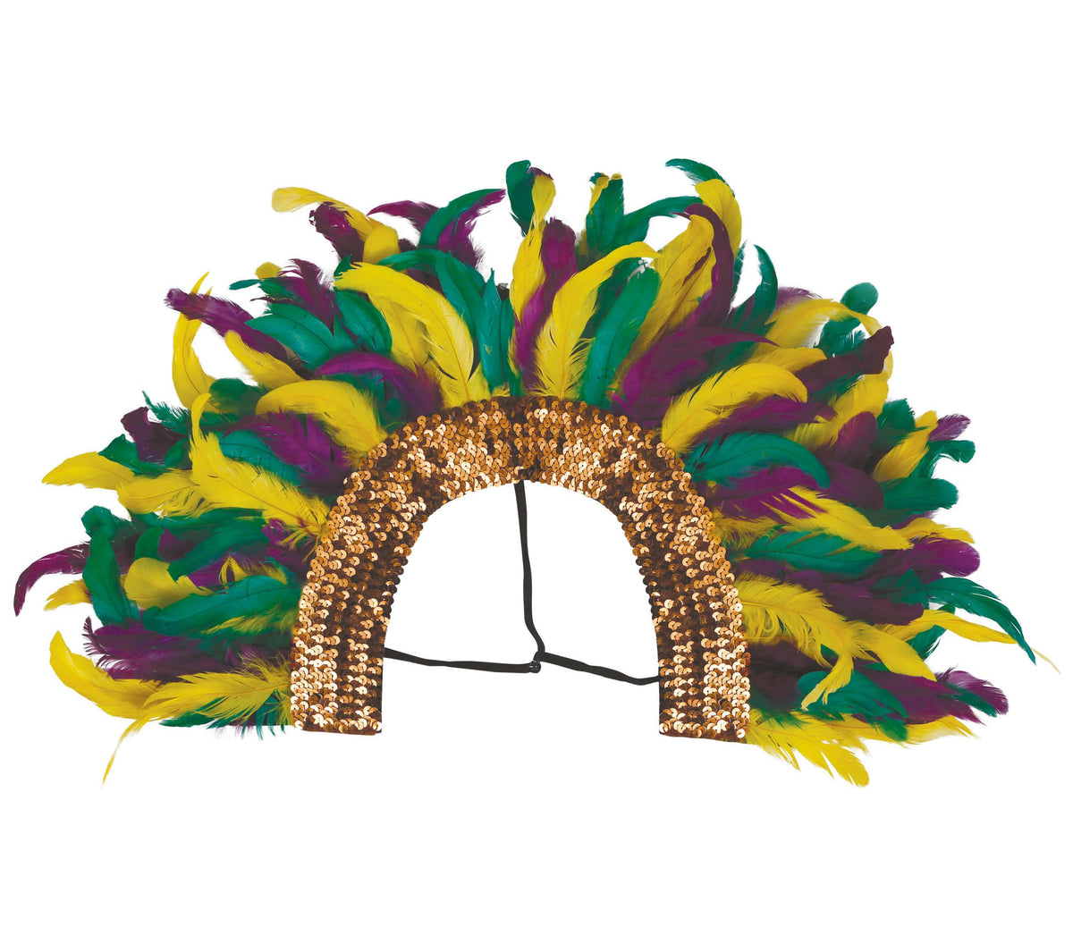 MULTICOLORED FEATHERS HEADDRESS