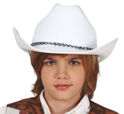 CHILDREN'S WHITE FELT COWBOY HAT