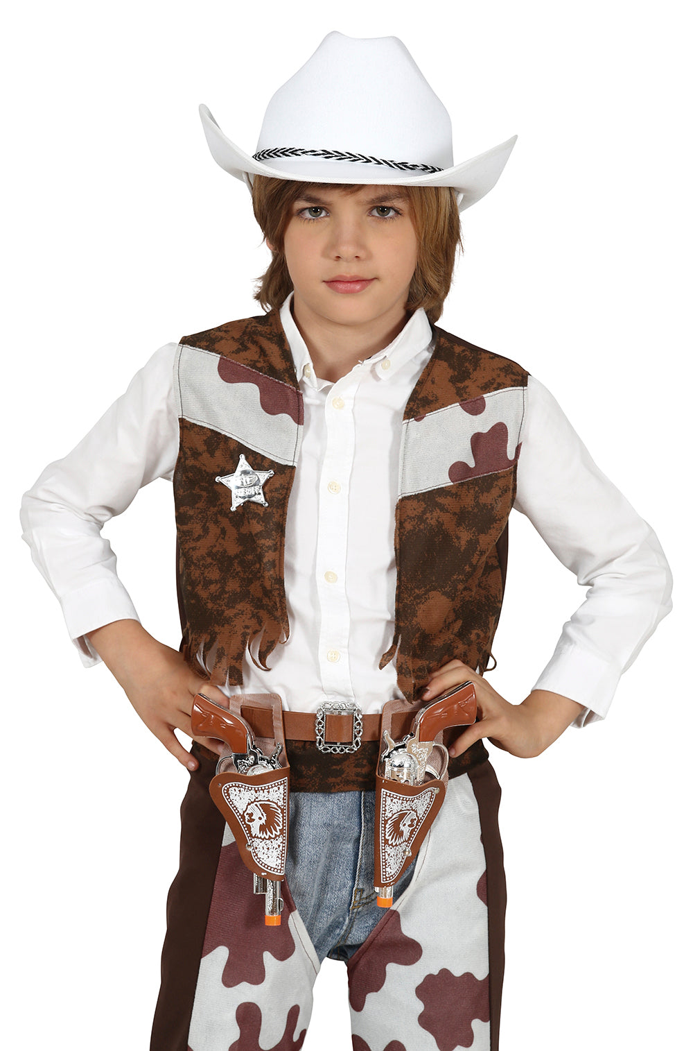 CHILDREN'S WHITE FELT COWBOY HAT