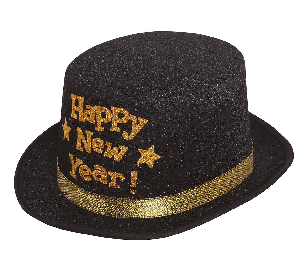 BLACK "HAPPY NEW YEAR" TOP HAT