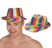 MULTICOLOR SEQUIN GANGSTER HAT