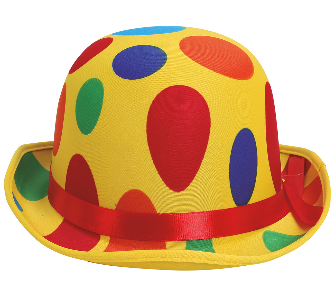 SPOTTED CLOWN BOWLER HAT HIGH QUALITY