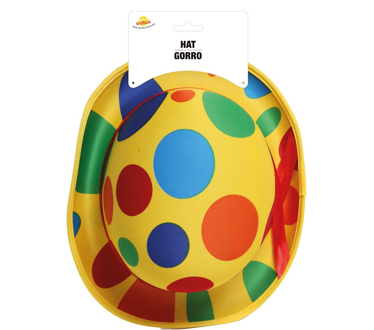 SPOTTED CLOWN BOWLER HAT HIGH QUALITY