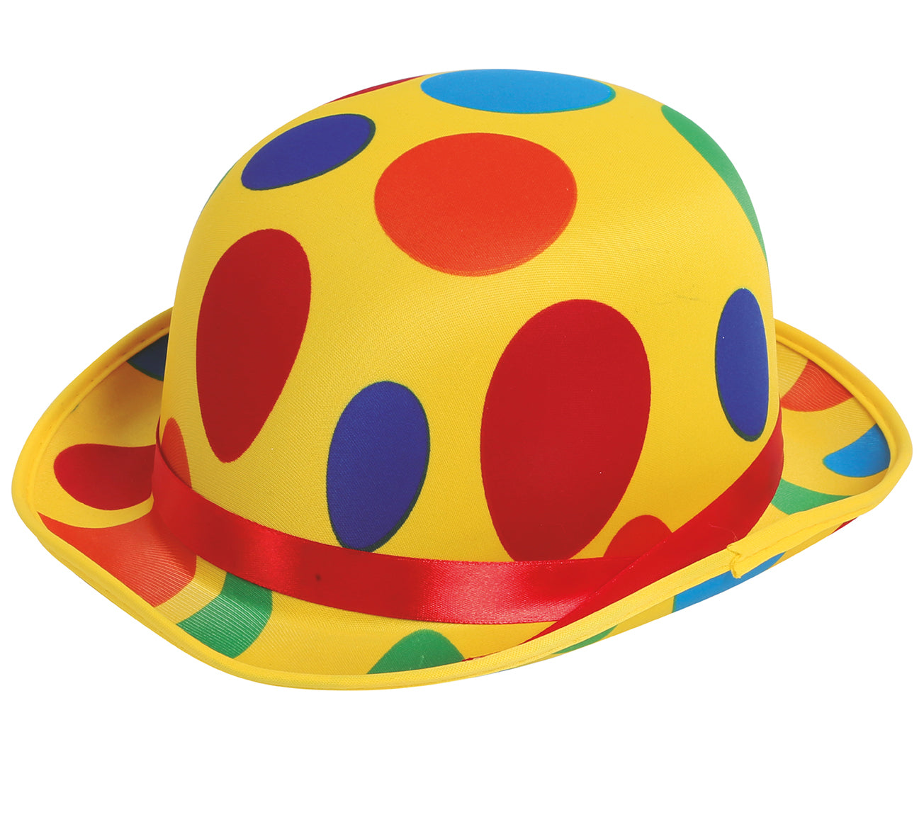 SPOTTED CLOWN BOWLER HAT HIGH QUALITY
