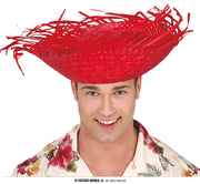 HAT SCARECROW RED STRAW