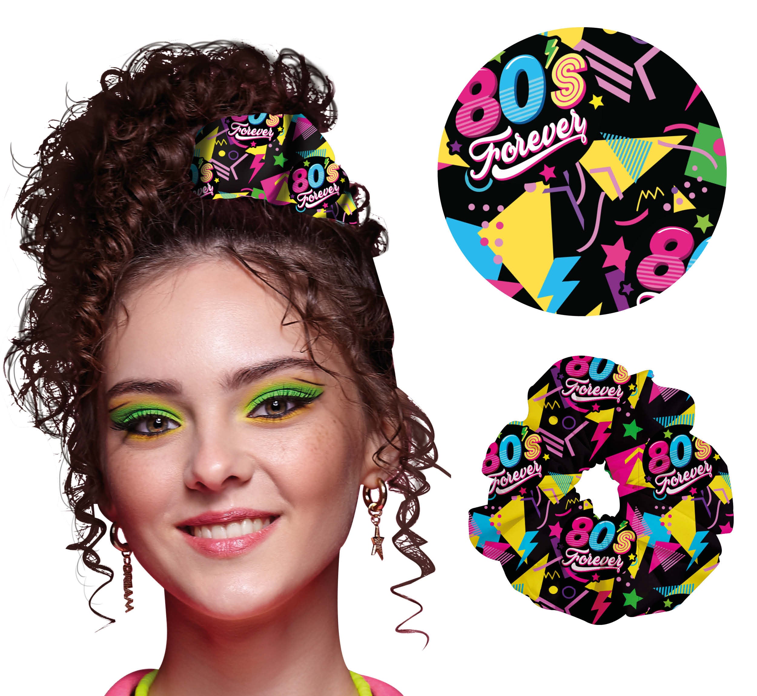 80S SCRUNCHIE HAIR BAND