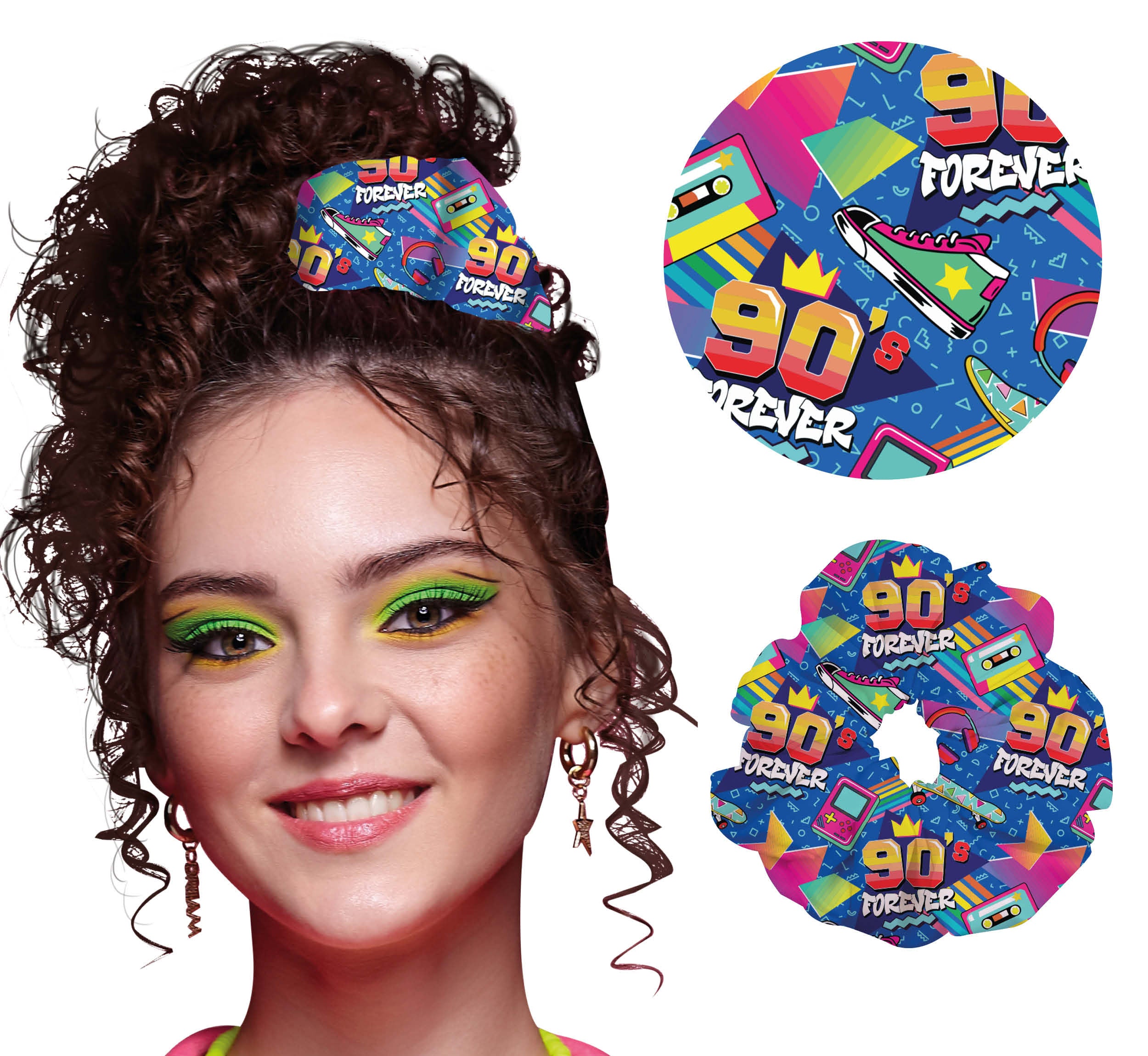 90S SCRUNCHIE HAIR BAND