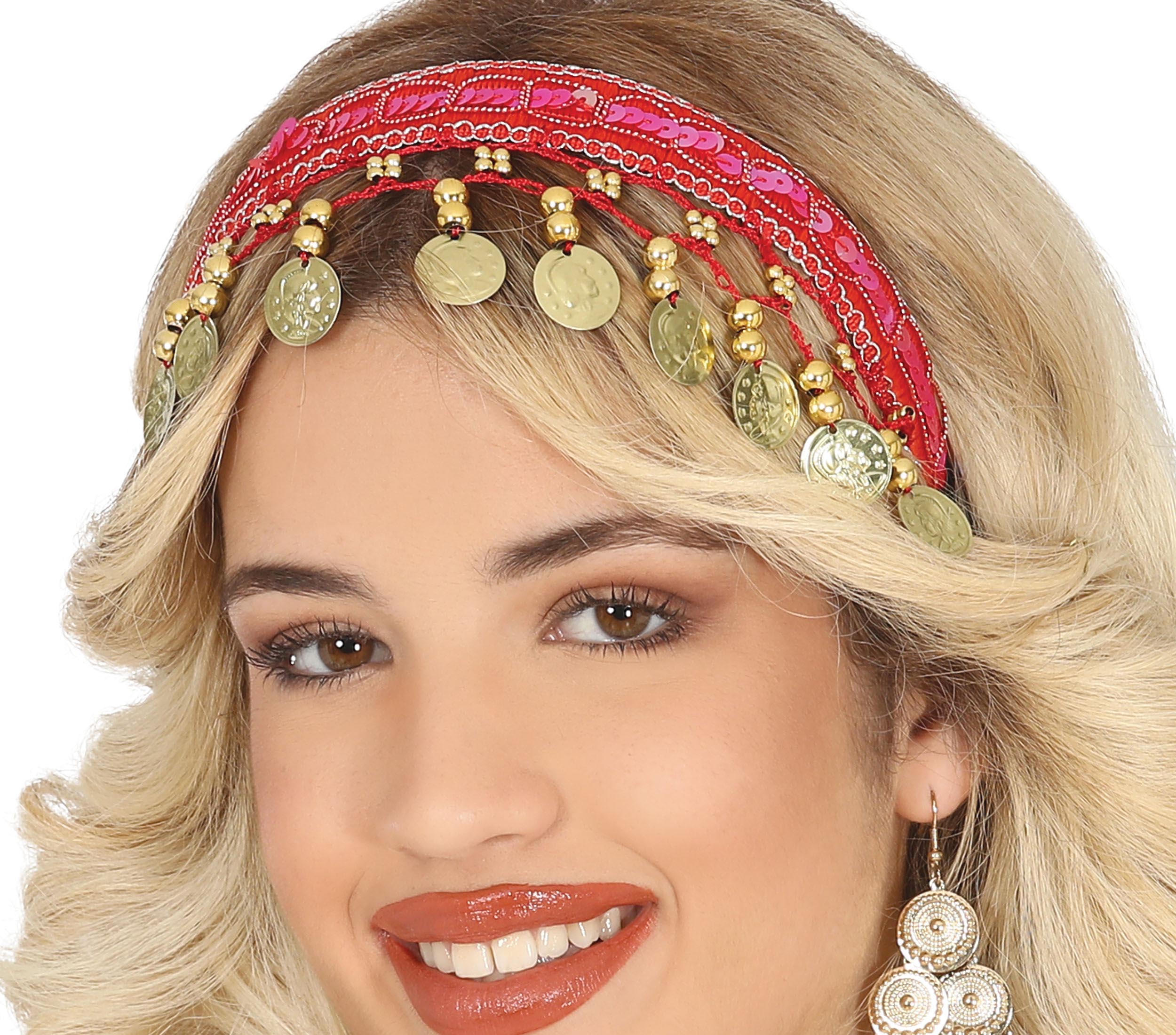 COINS HEADBAND, RED