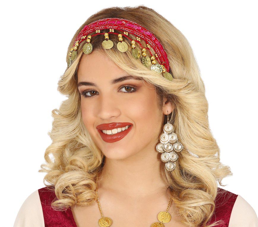 COINS HEADBAND, RED