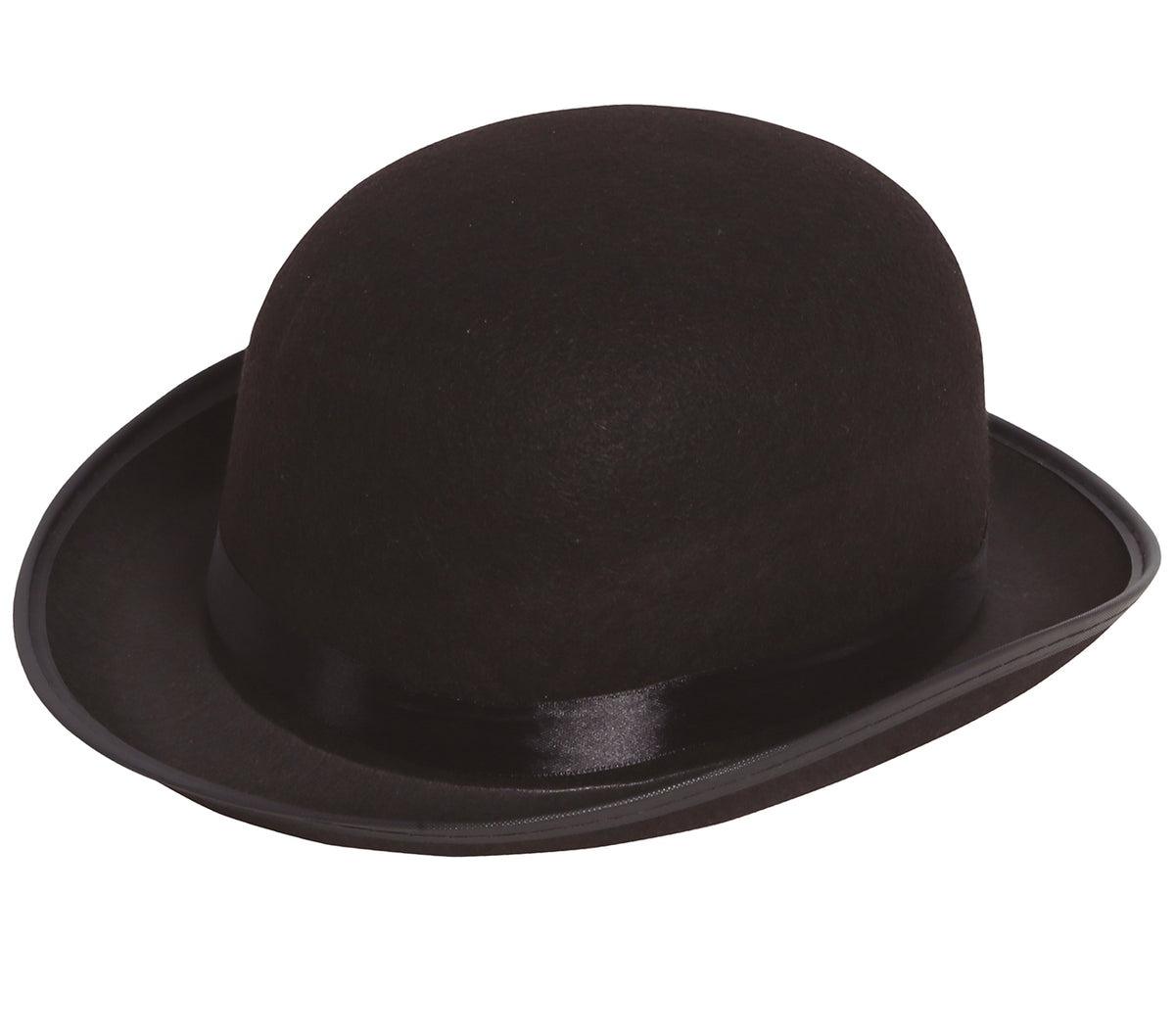 BLACK FELT BOWLER HAT