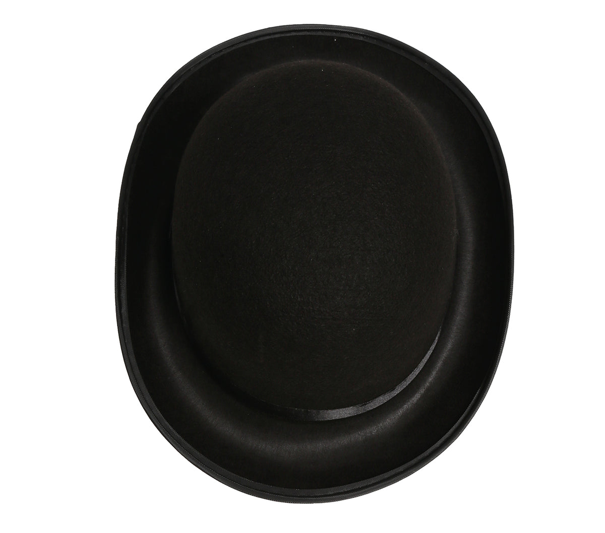 BLACK FELT BOWLER HAT