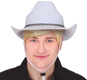 WHITE FELT COWBOY HAT