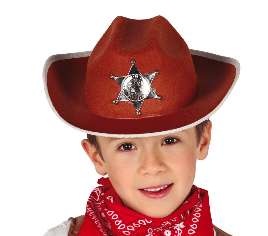 CHILD’S BROWN FELT SHERIFF HAT