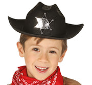 CHILD’S BLACK FELT SHERIFF HAT