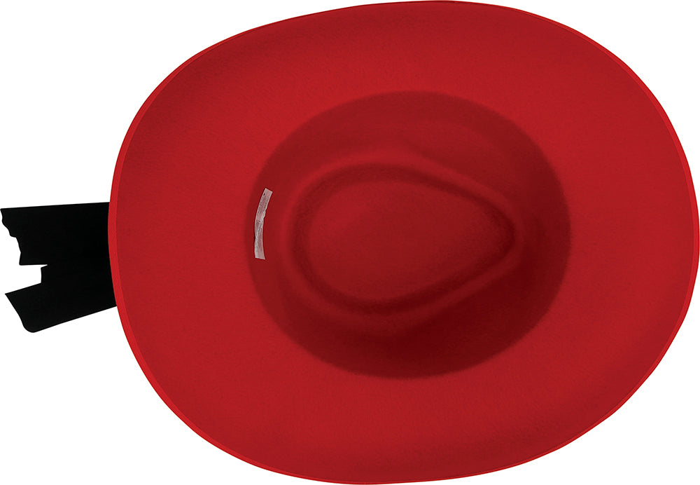 RED FELT MUSKETEER HAT