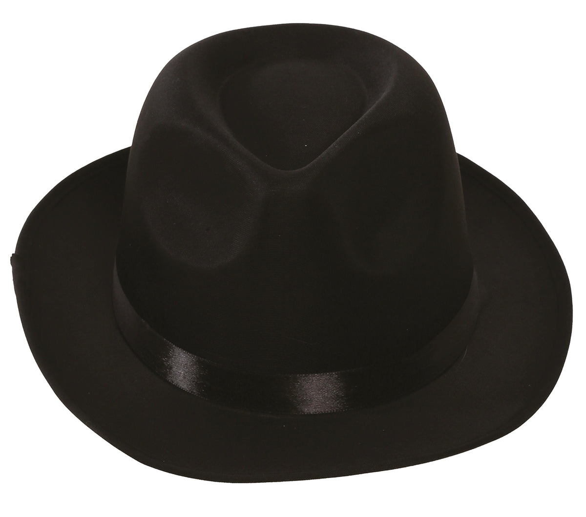 BLACK FABRIC GANGSTER HAT