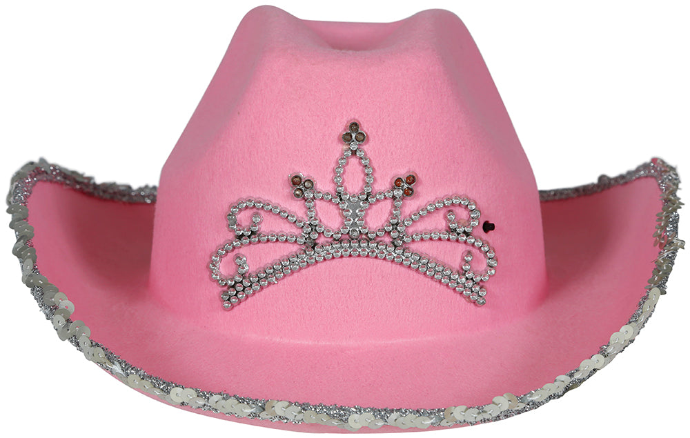 PINK FELT COWBOY HAT, CHILDREN