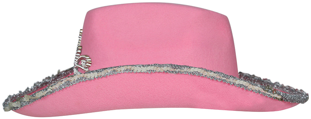 PINK FELT COWBOY HAT, CHILDREN