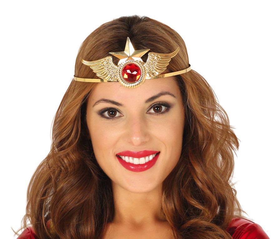 TIARA METAL.GOLD SUPERHEROINE