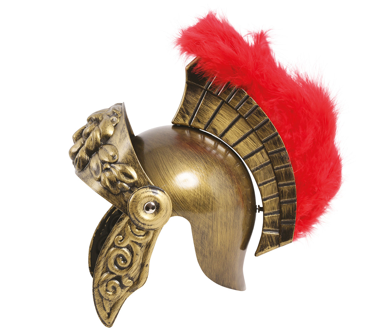 HELMET ROMAN CHILDREN GOLD WITH FEATHER